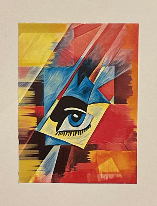 Print (B grade)- Original abstract art print of an eye A4