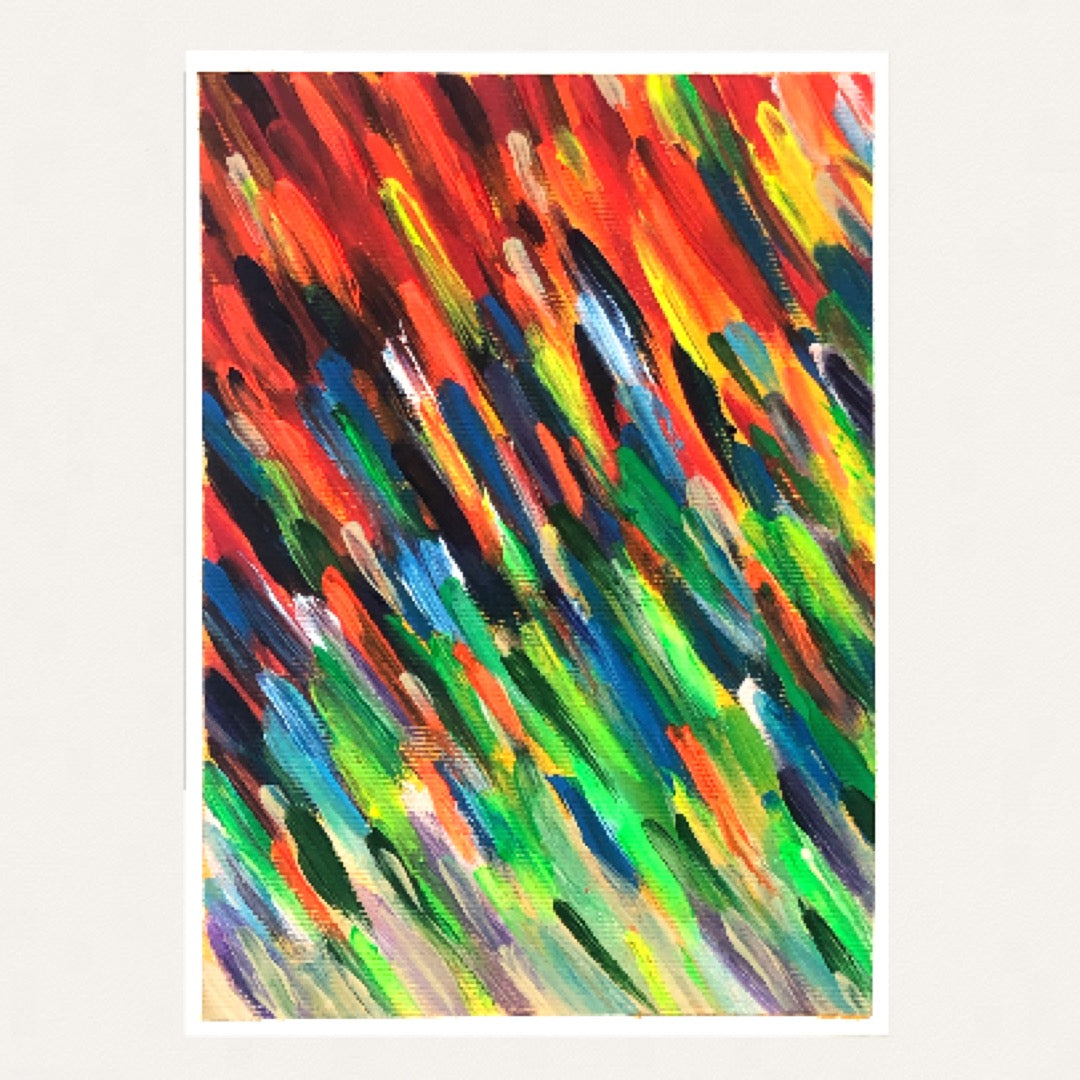 “Haze” abstract modern multicolour painting