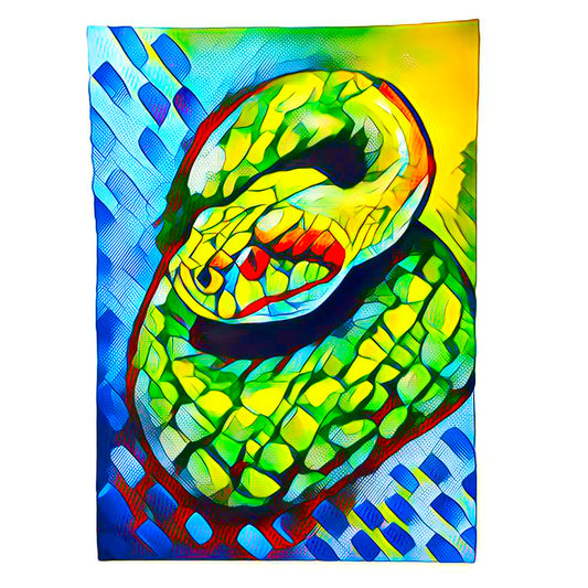 Print (B grade) - print of a green snake A4