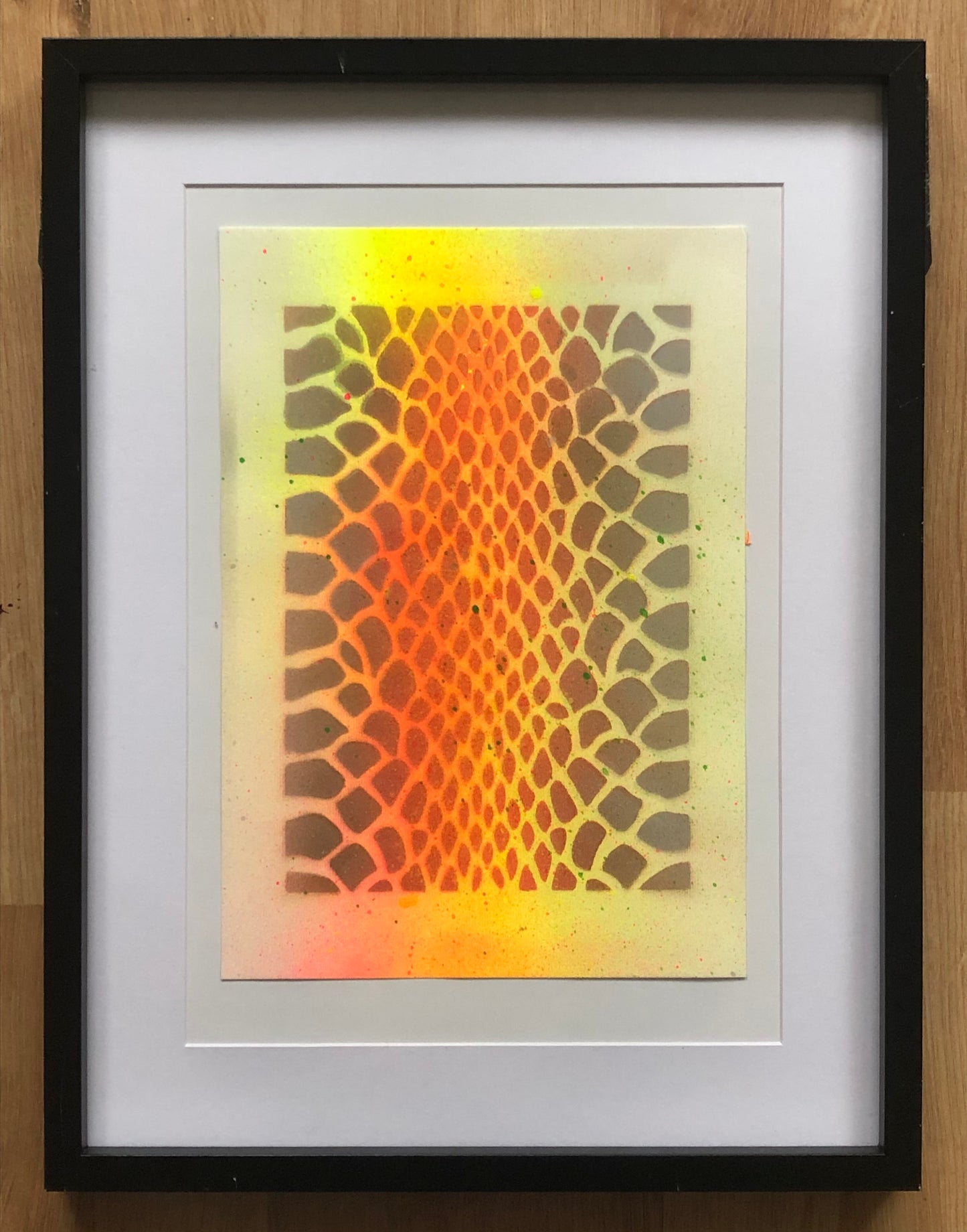 Snake skin pattern acrylic art | original art with artist signature (framed)