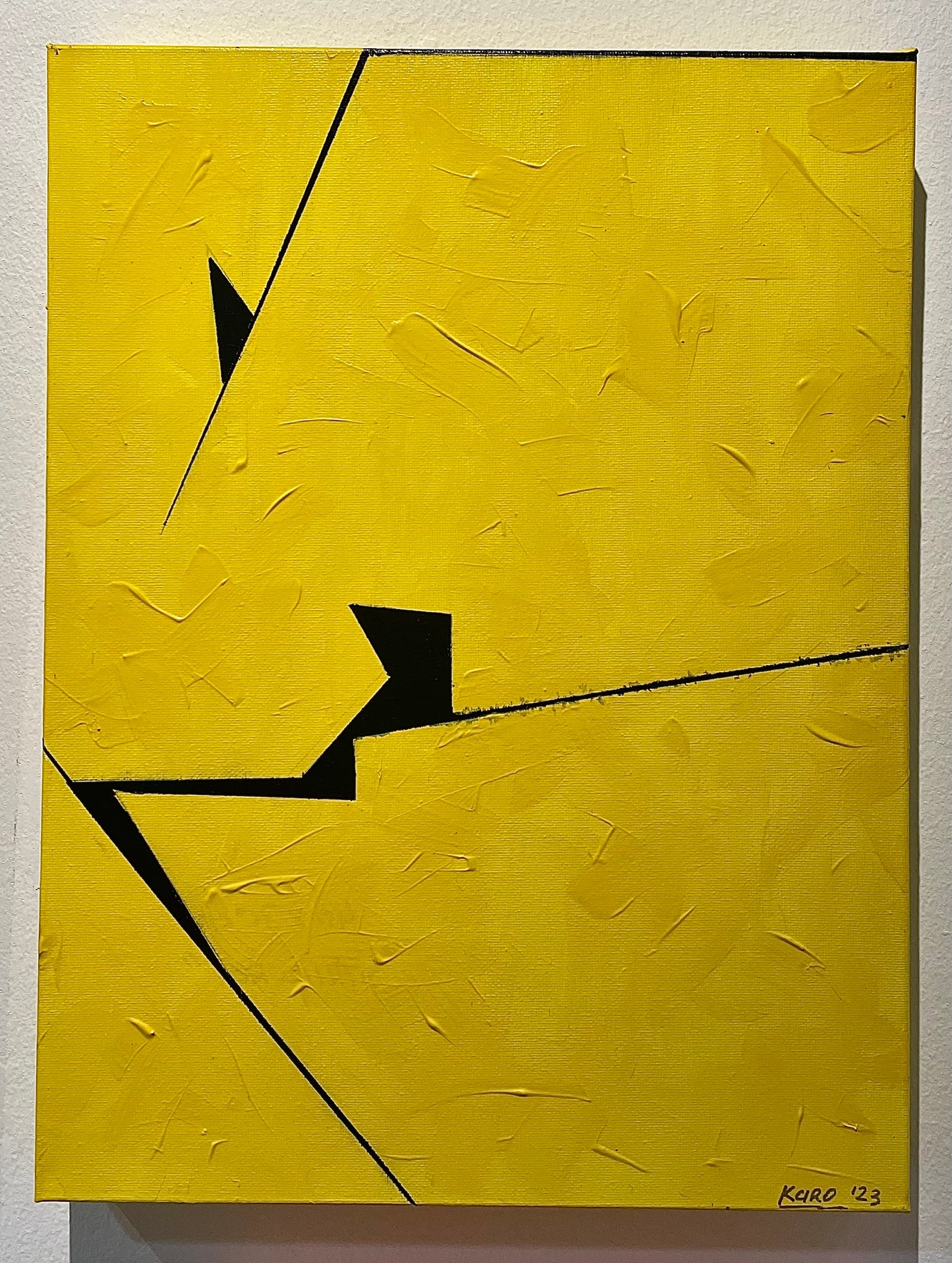 Aurora | modern yellow painting | minimalistic painting | acrylic yellow canvas | wall art