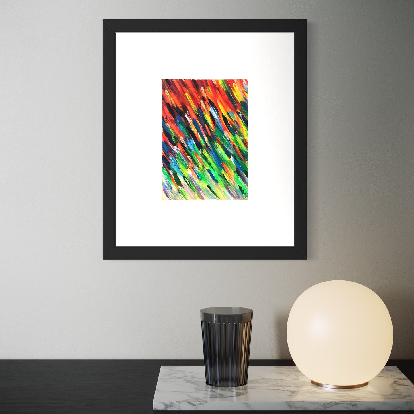 “Haze” abstract modern multicolour painting