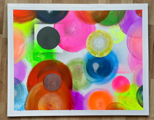 Las burbujas | modern abstract painting | bubbles painting | big canvas paintingw